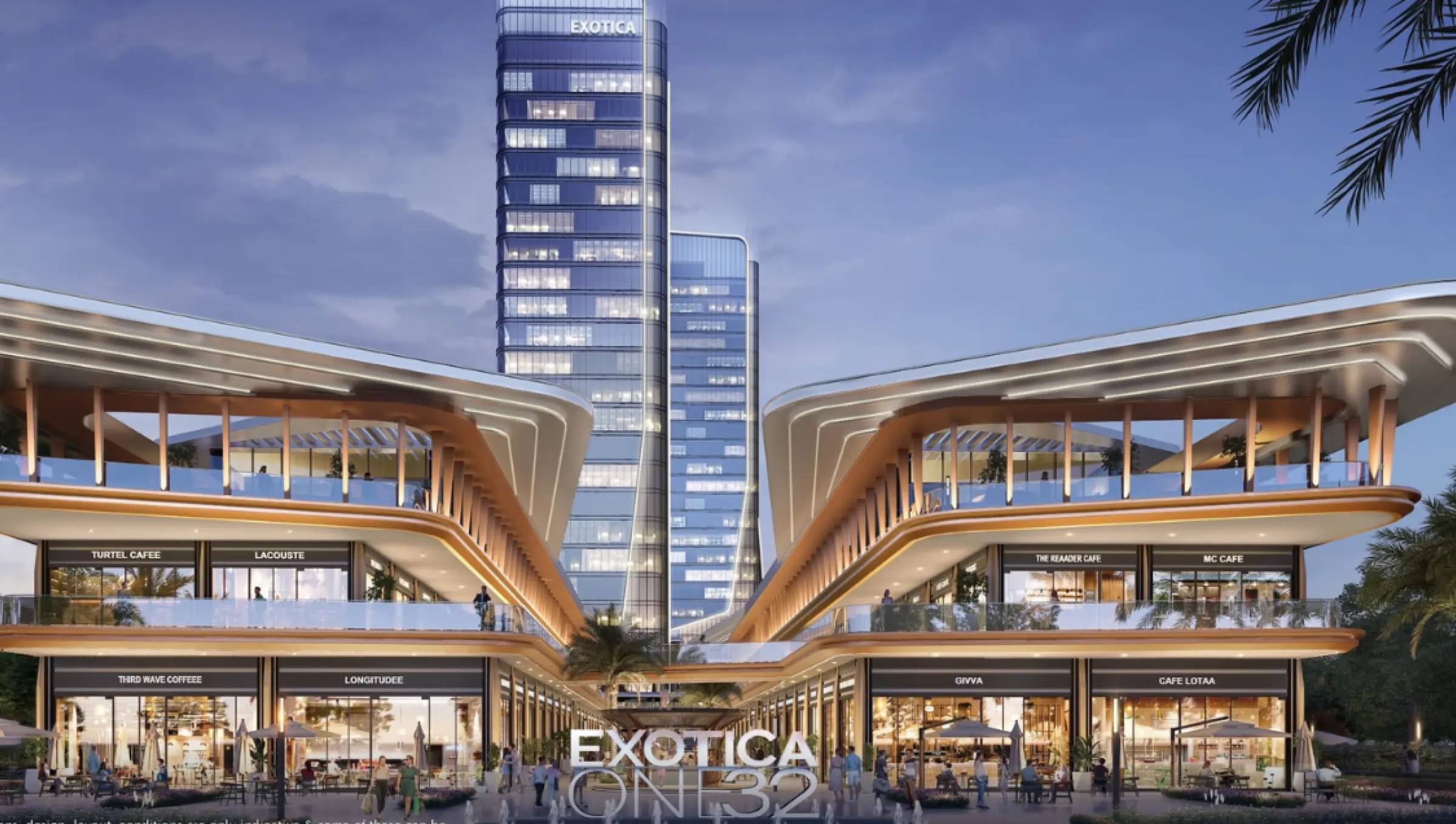 Exotica One 32 Noida modern office lobby design